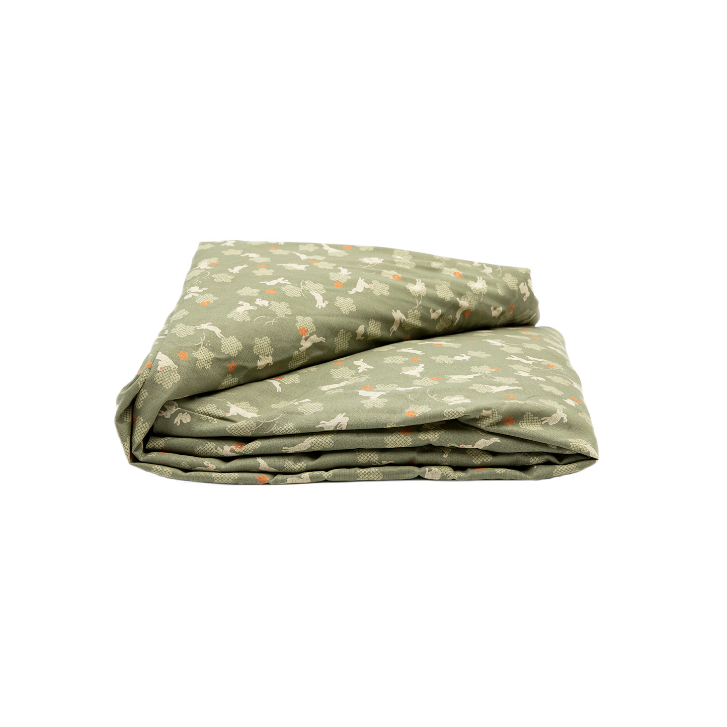 J-Life Usagi Green Custom Kakefuton with Removable Cover_Kakefutons_Kakefuton with custom cover_Japan Tradition_Sleep System_Handmade__1__2__3