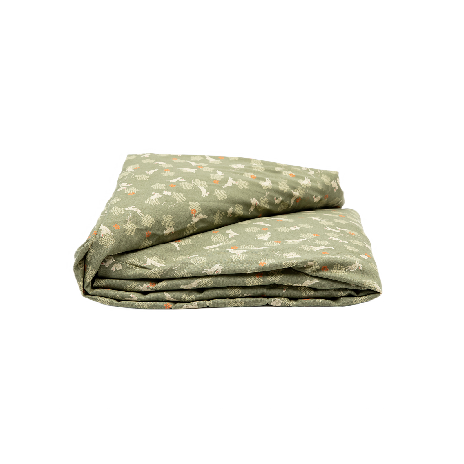 J-Life Usagi Green Custom Kakefuton with Removable Cover_Kakefutons_Kakefuton with custom cover_Japan Tradition_Sleep System_Handmade__1__2__3